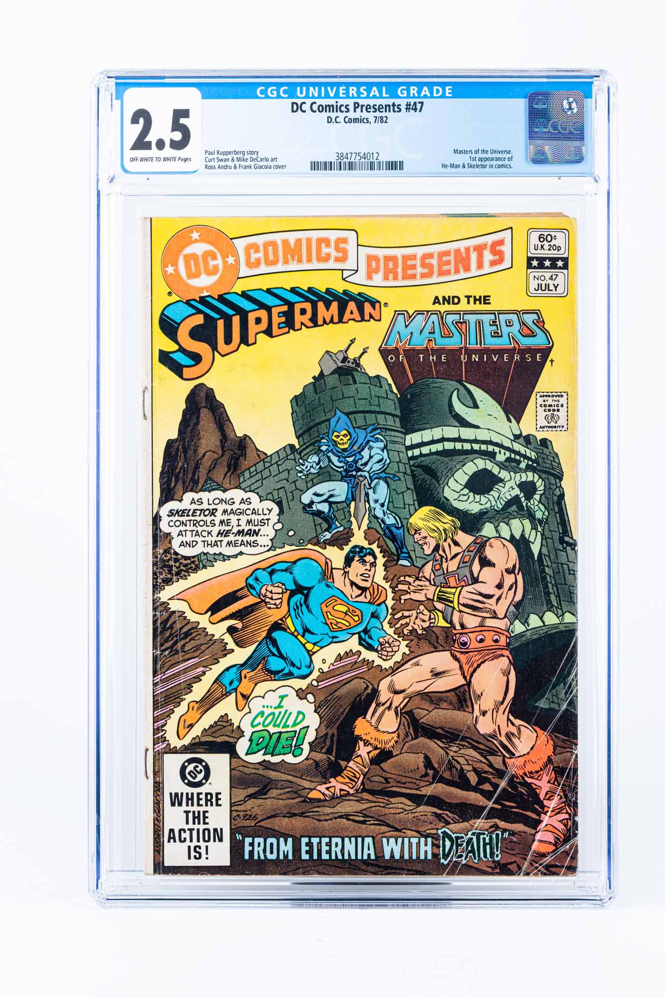 DC COMICS hot PRESENTS #47 FIRST APPEARANCE OF HE-MAN IN COMICS (SUPERMAN)