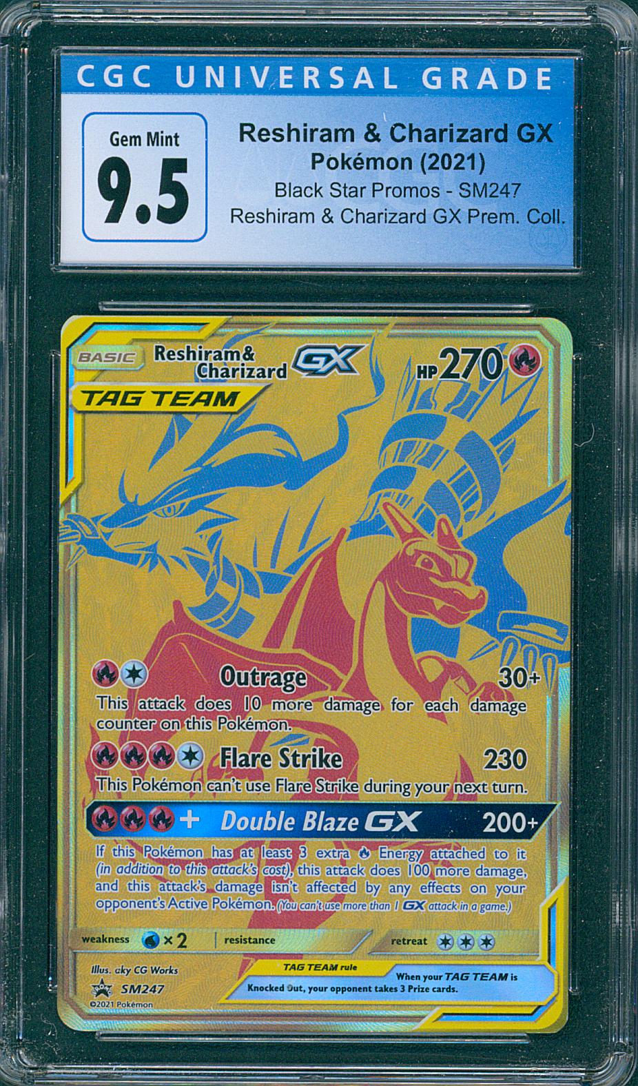 Reshiram & Charizard GX CGC 9.5