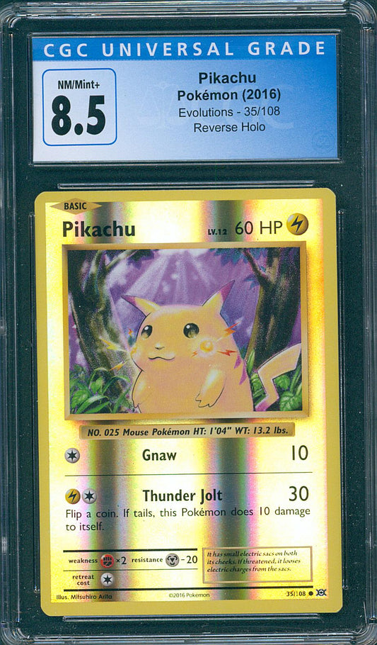 Pikachu CGC 8.5 Reverse Holo