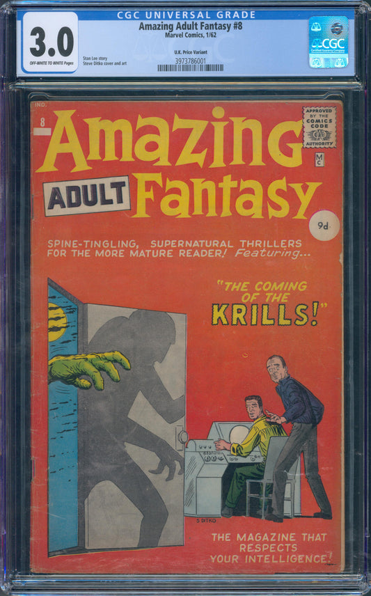 Amazing Adult Fantasy #8 Stan Lee Story, Steve Ditko Cover & Art