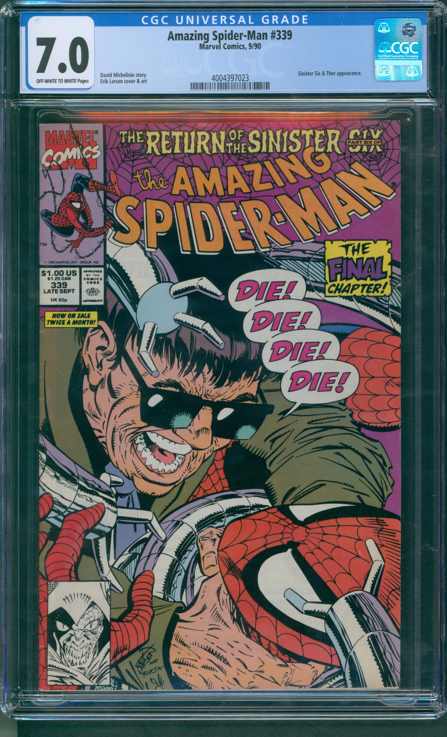 Amazing Spider-Man #339 Sinister Six & Thor App.