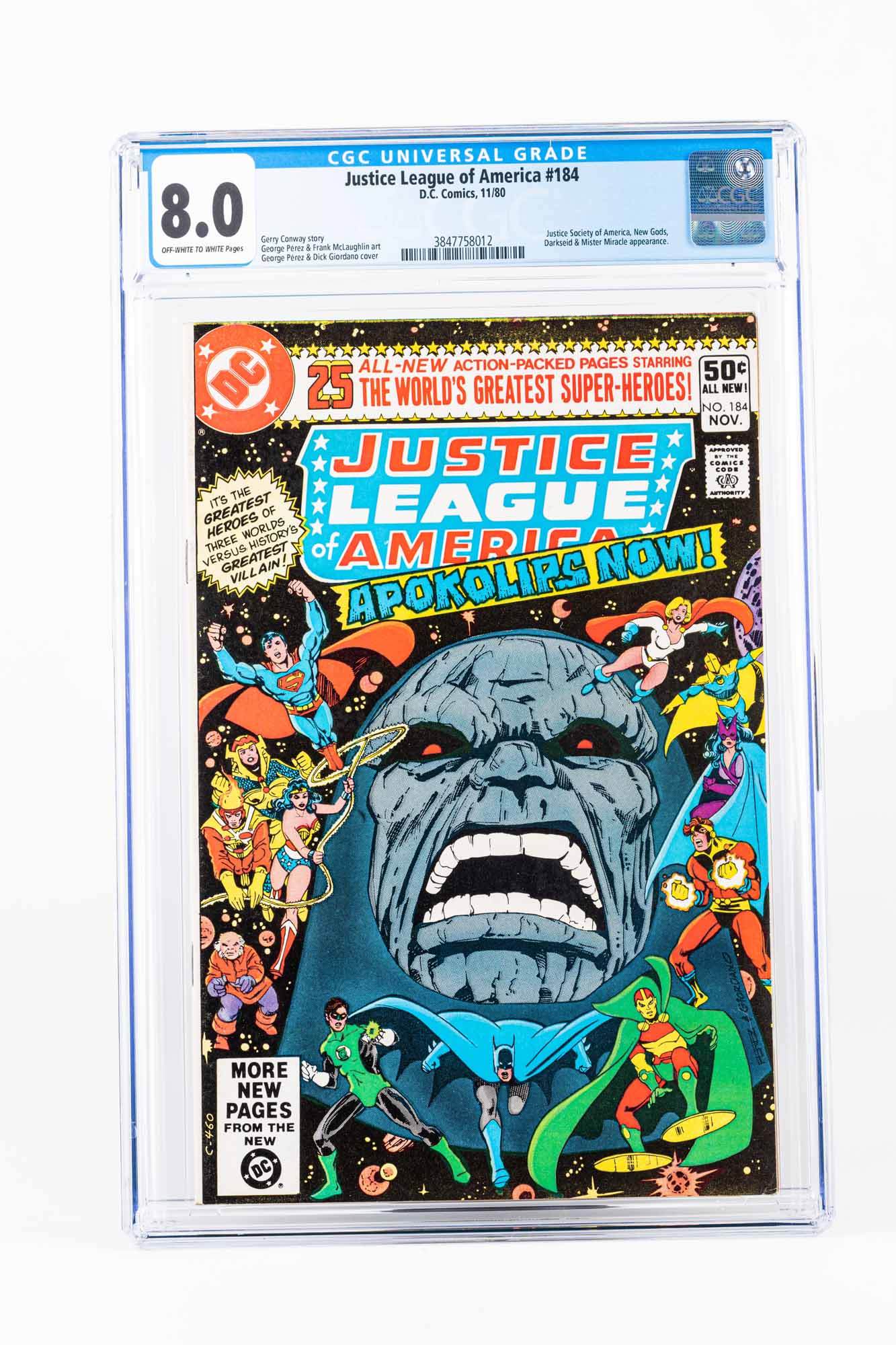 Justice League of America #184 JSA, New Gods, Darkseid & Mister Miracle App.