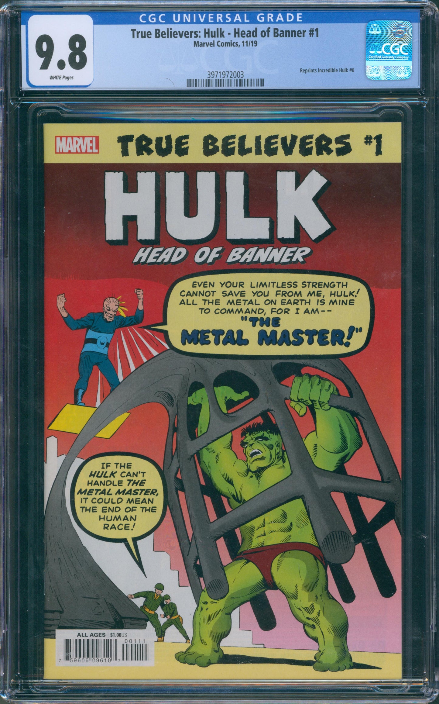 True Believers: Hulk - Head of Banner #1