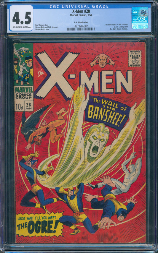 X-Men #28 1st App. of Banshee & The Ogre