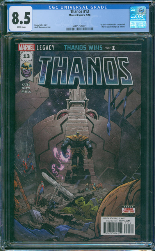 Thanos #13 1st App. of Cosmic Ghostrider, Geoff Shaw Cover & Art