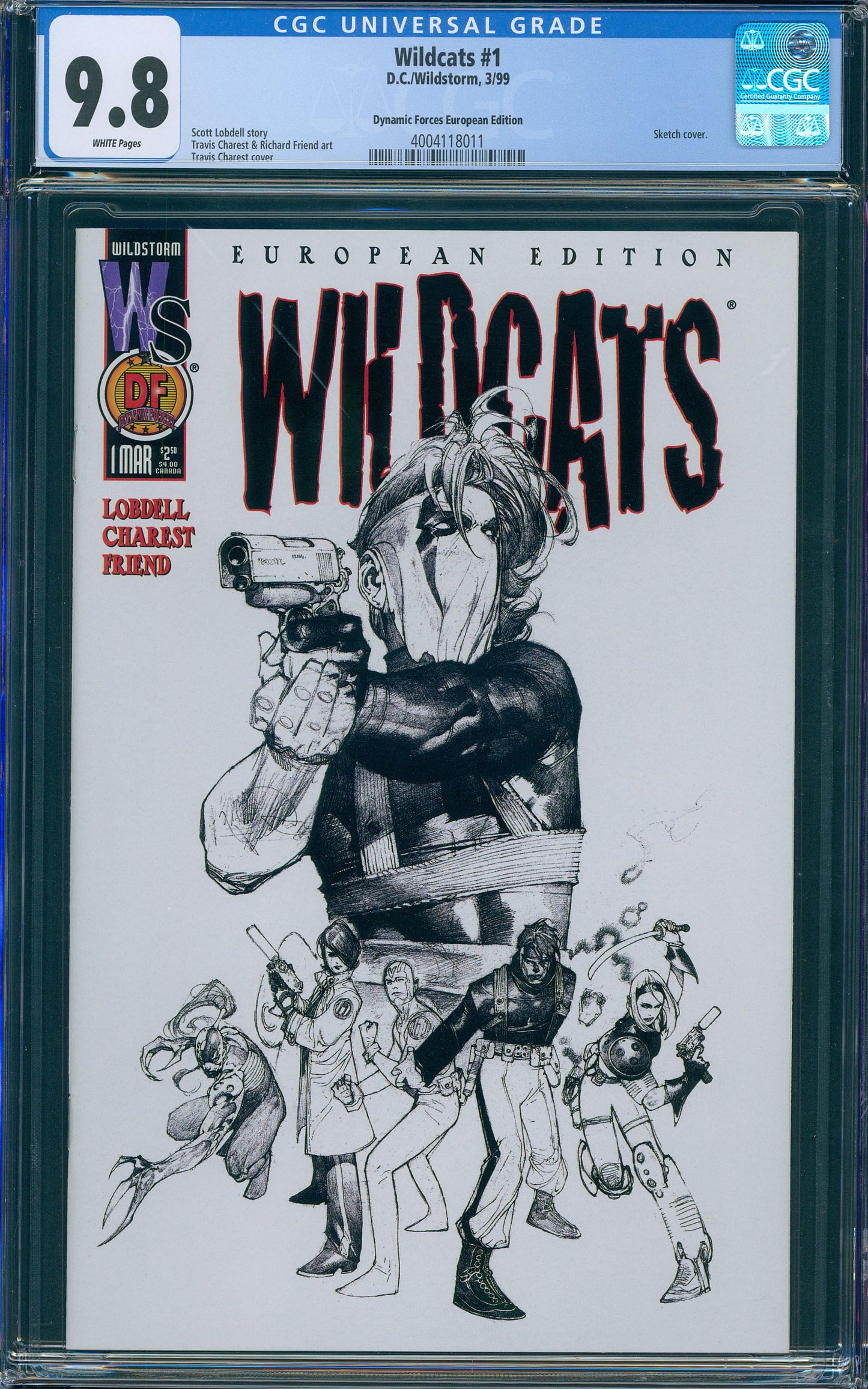 Wildcats #1 Dynamic Forces European Edition, Sketch Cover by Travis Charest